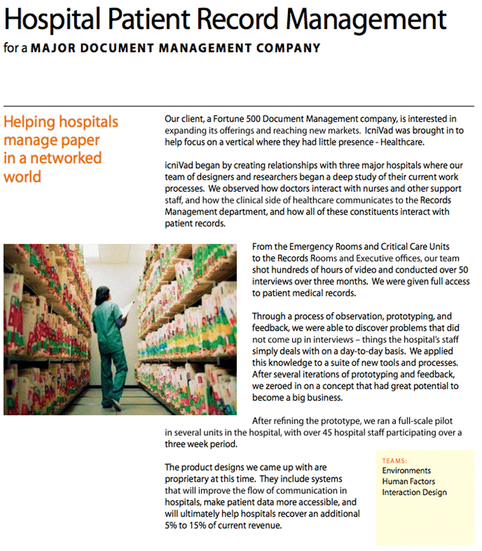 Hospital Records Management Systems for Pitney Bowes